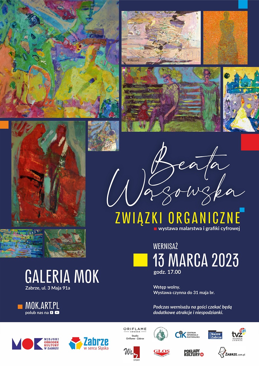 Wernisaż wystawy "Związki organiczne" Beaty Wąsowskiej w Galerii MOK
