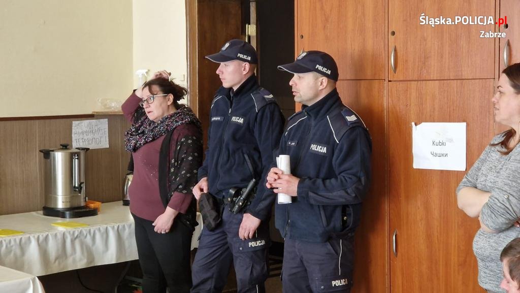 Spotkanie z uchodźcami zorganizowane przez zabrzańskich dzielnicowych