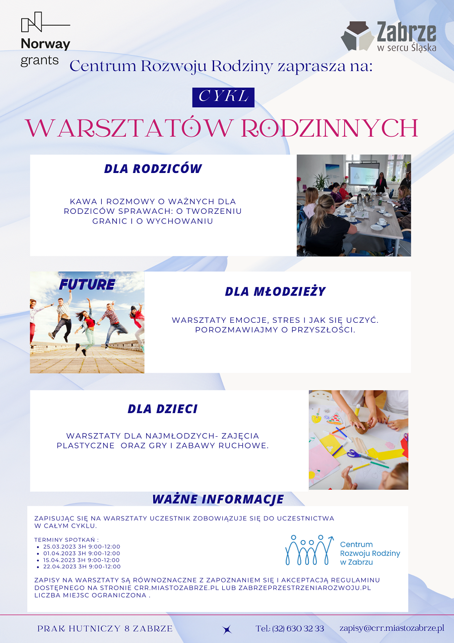 Cykl bezpłatnych "Warsztatów Rodzinnych"