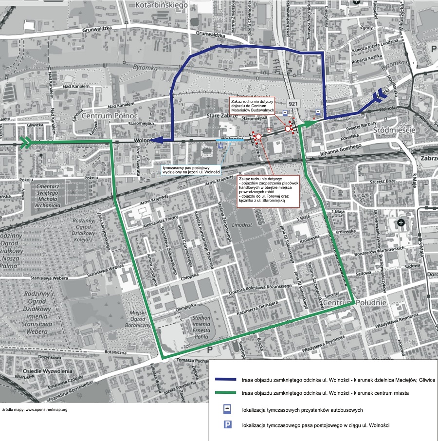 Zabrze: Trwa remont torowiska przy ul. Wolności