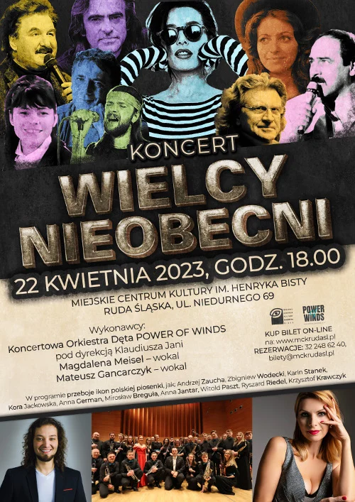 Koncert "Wielcy nieobecni" w Miejskim Centrum Kultury im. Henryka Bisty