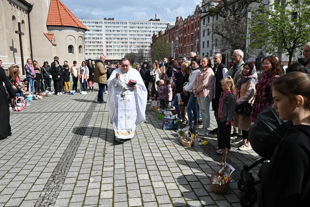 Śniadanie wielkanocne dla uchodźców z Ukrainy w Rudzie Śląskiej