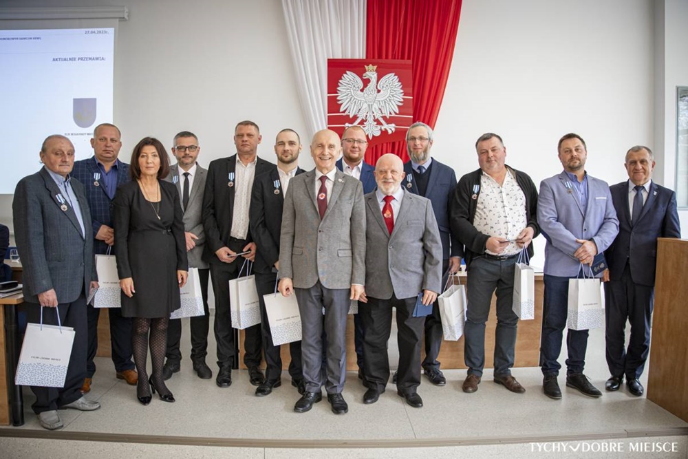 Honorowi Dawcy Krwi w Tychach wyróżnieni