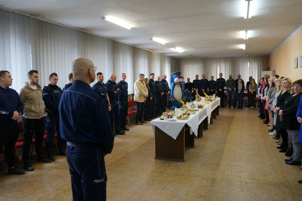 Spotkanie wielkanocne w siemianowickiej komendzie