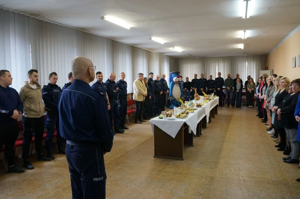 Spotkanie wielkanocne w siemianowickiej komendzie