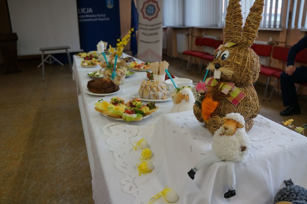 Spotkanie wielkanocne w siemianowickiej komendzie