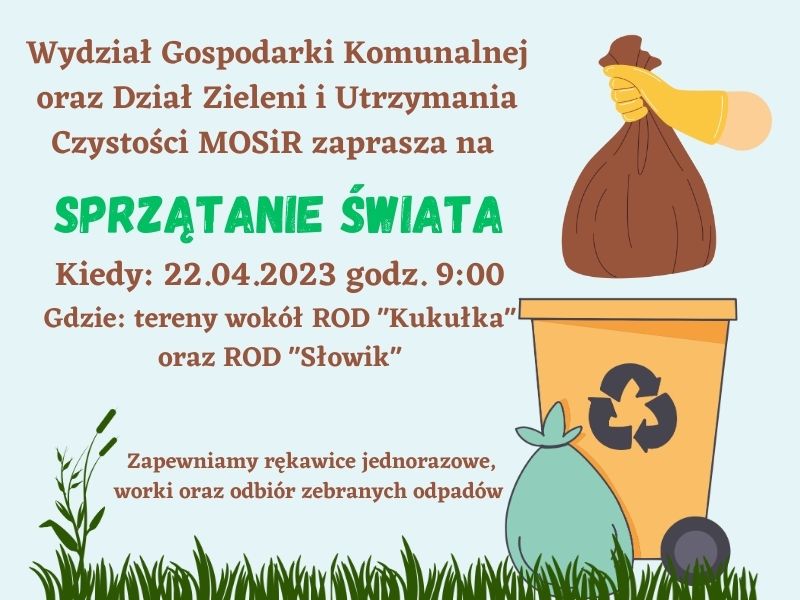 Sprzątanie świata z MOSIRem. Zadbaj o czystość Siemianowic Śląskich!