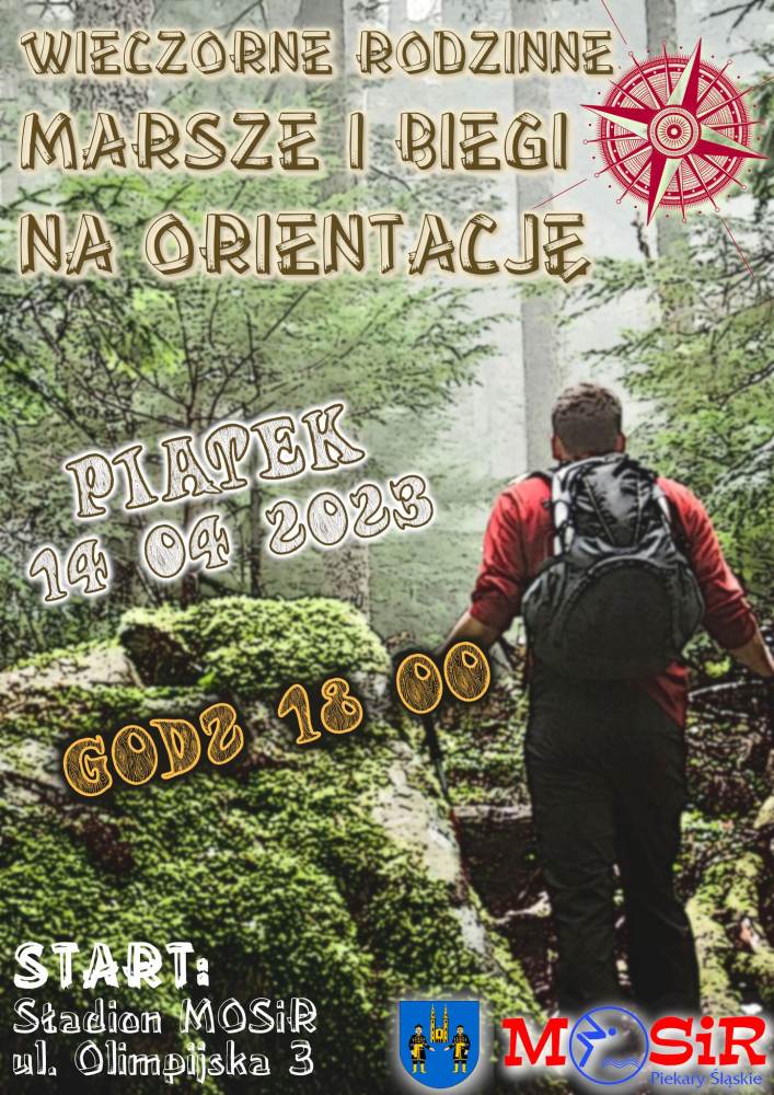 MOSiR zaprasza na Wieczorne Rodzinne Marsze i Biegi na Orientację w Piekarach Śląskich