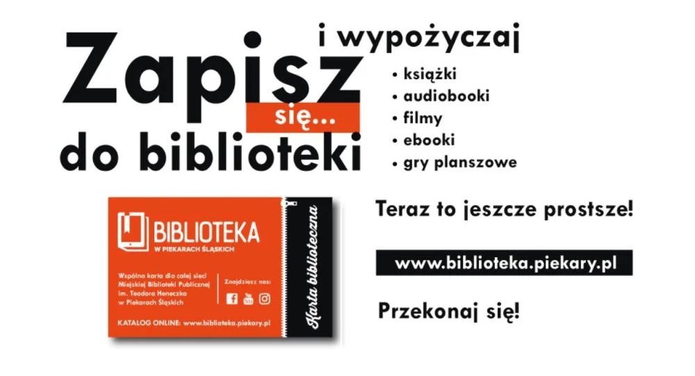 Zapisz się do piekarskiej biblioteki. Jak to zrobić?