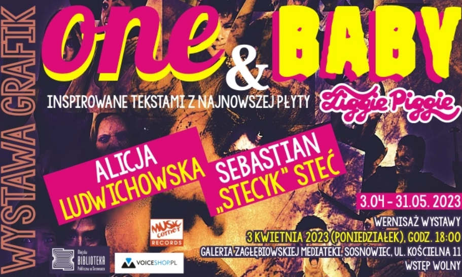 "One & Baby". Wystawa grafik inspirowanych tekstami w sosnowieckiej Mediatece