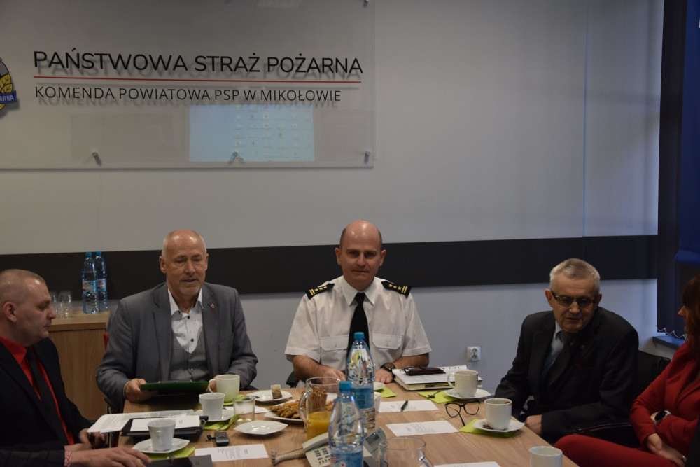 Mikołów: Komisja Bezpieczeństwa w siedzibie KP PSP
