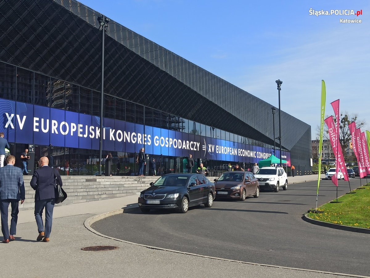 Katowiccy policjanci zabezpieczają XV Europejski Kongres Gospodarczy