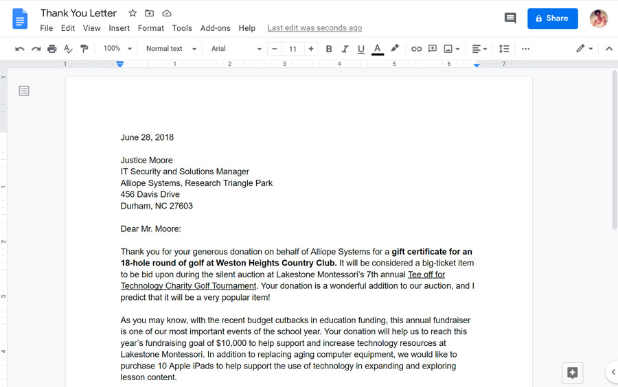 Skróty klawiszowe w Google Docs