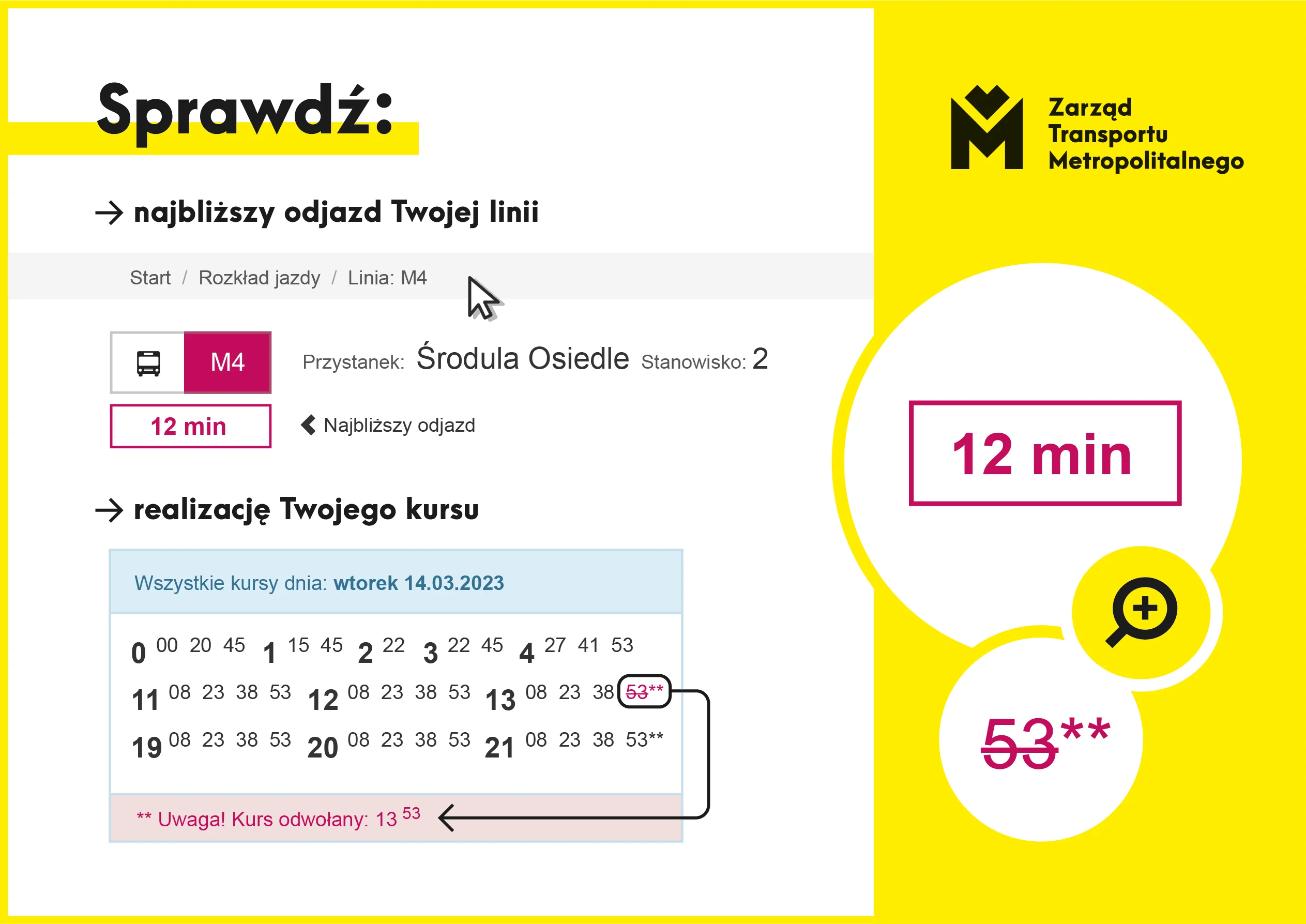 Wirtualna tablica SDIP już działa. Dzięki niej łatwiej zaplanujesz podróż z ZTM
