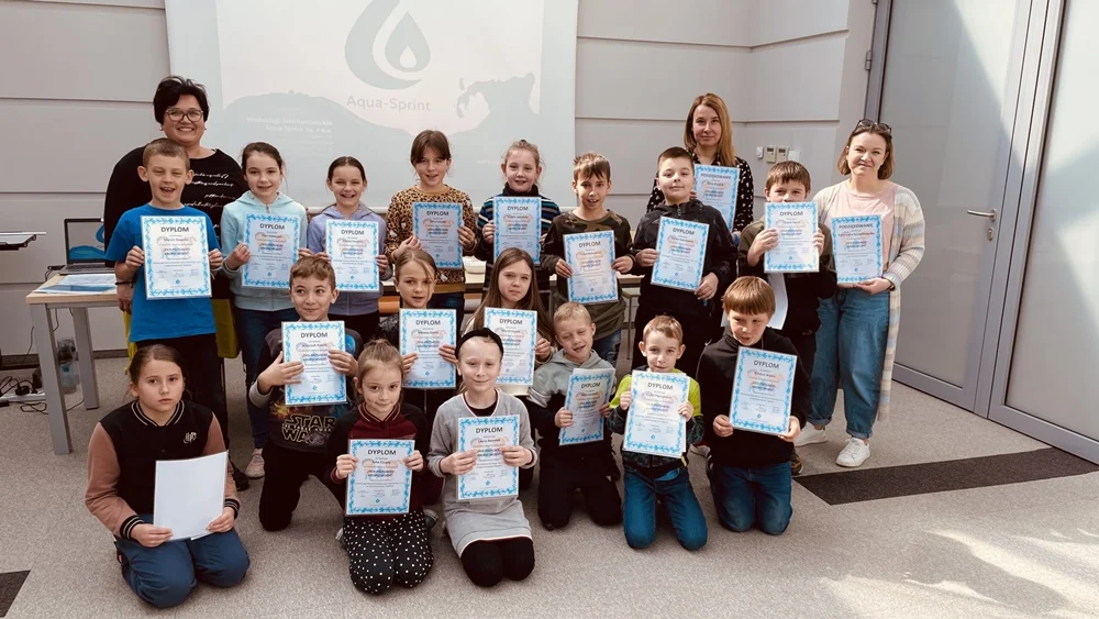 "Eko-przyjaciel kropli wody" projekt edukacyjny Aqua-Sprint w Siemianowicach Śląskich