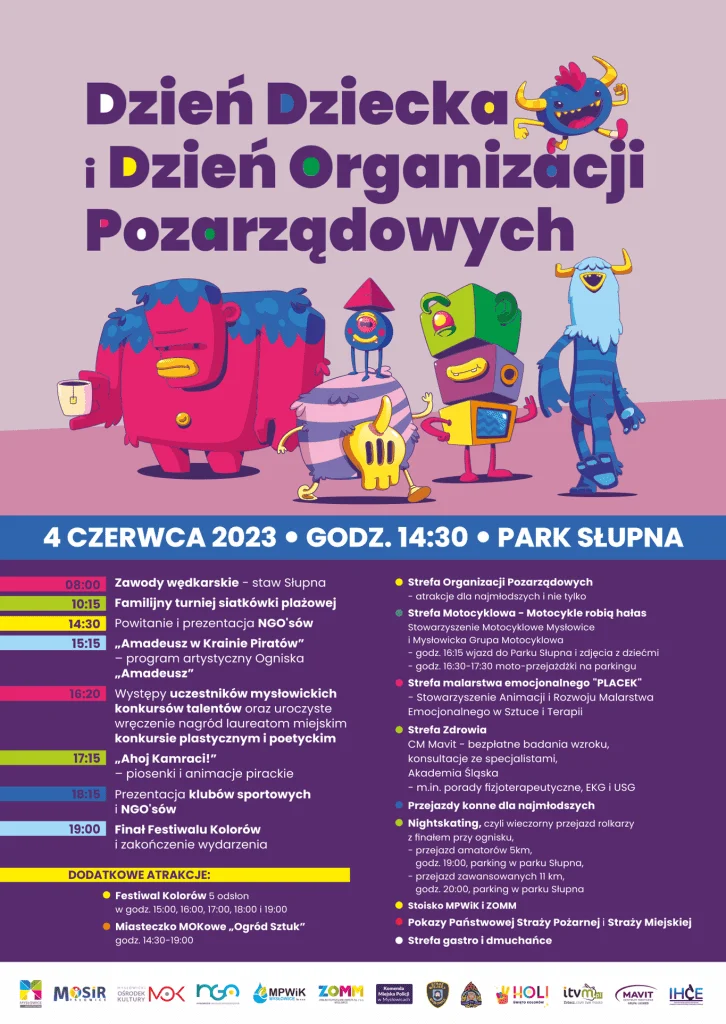 Dzień Dziecka połączony z Dniem Organizacji Pozarządowych w Parku Słupna w Mysłowicach