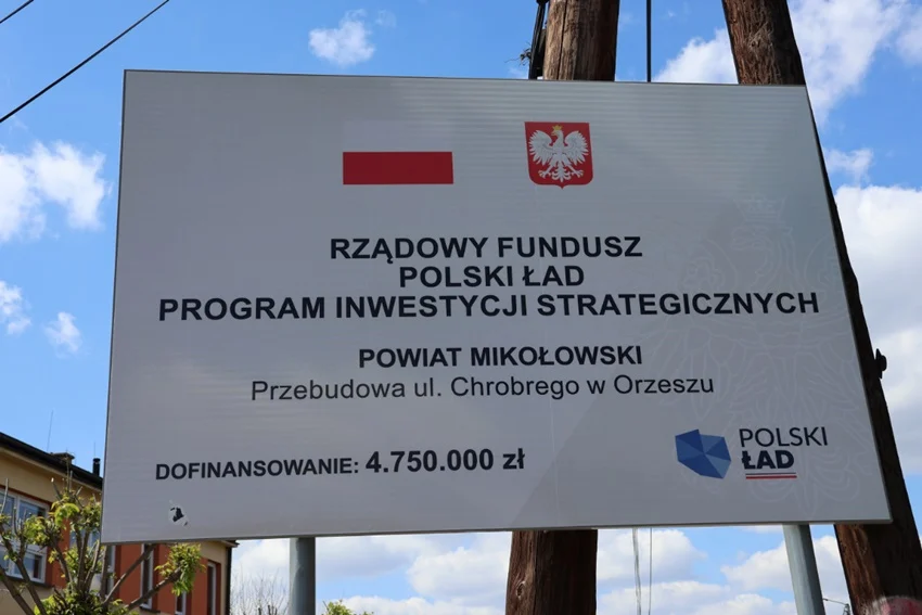 Otwarcie przebudowanej ul. Chrobrego w Orzeszu Mościskach
