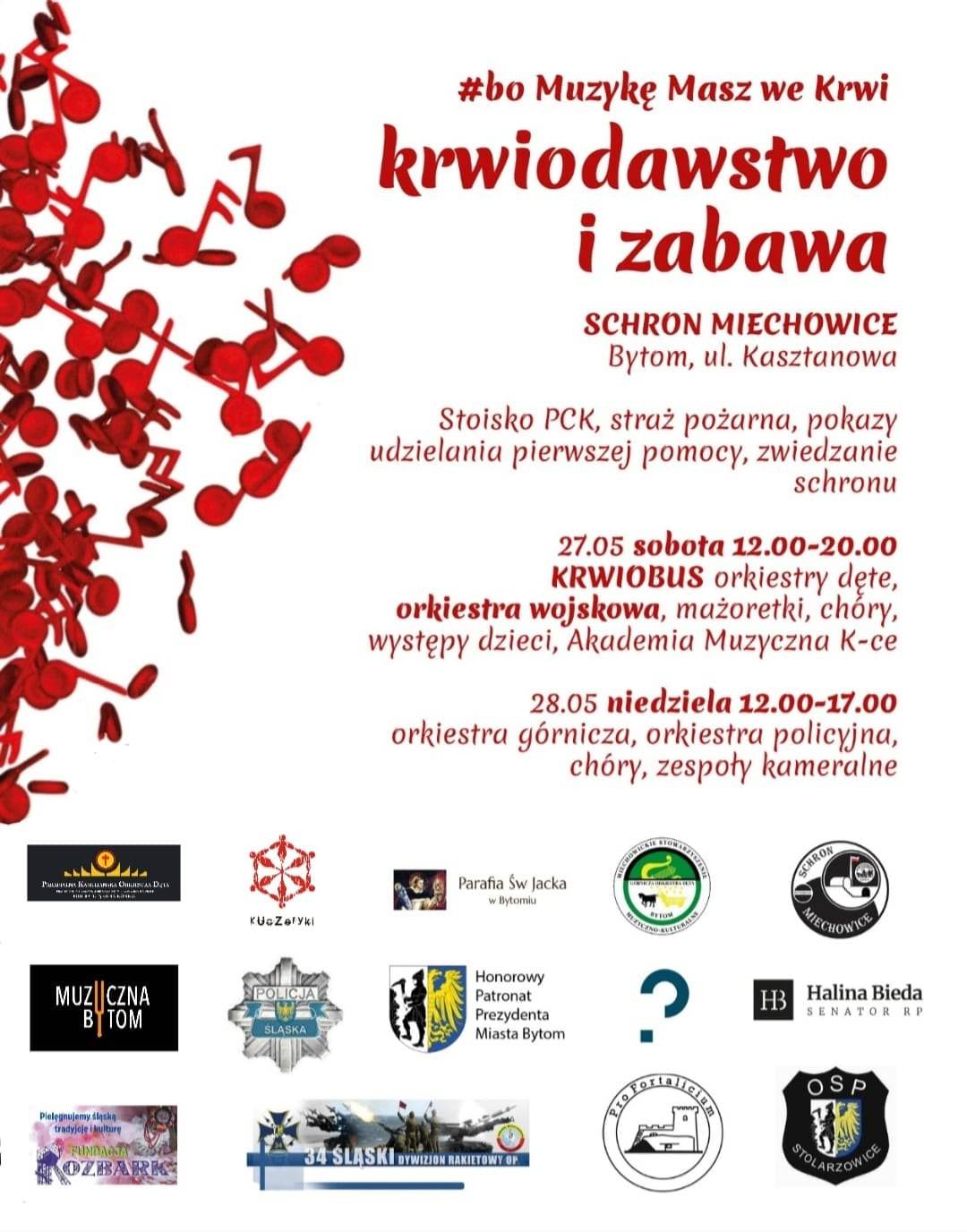 Bo muzykę masz we krwi. Specjalna akcja krwiodawstwa w miechowickim schronie