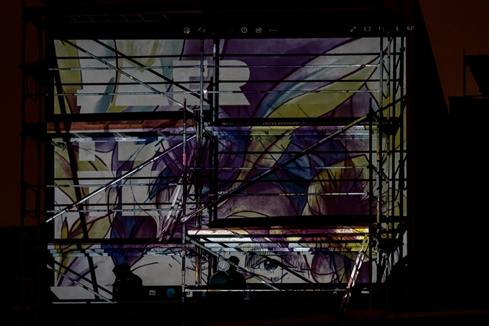 Ruszyły prace przy muralu Smerfetki