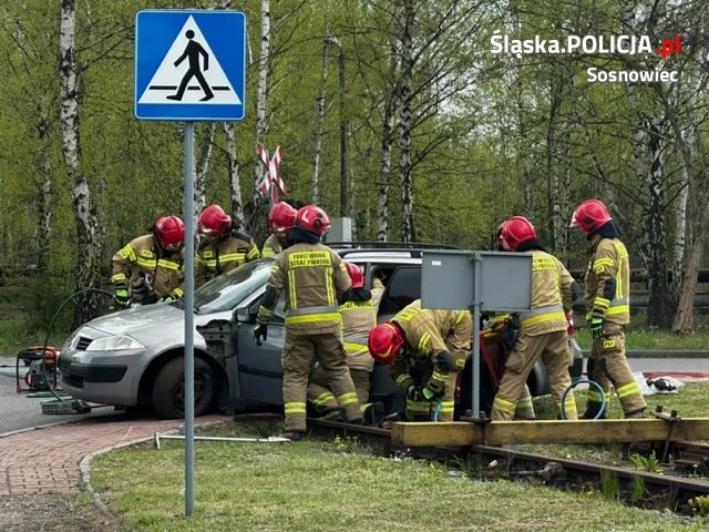 Wypadek komunikacyjny. Wspólne ćwiczenia sosnowieckich służb