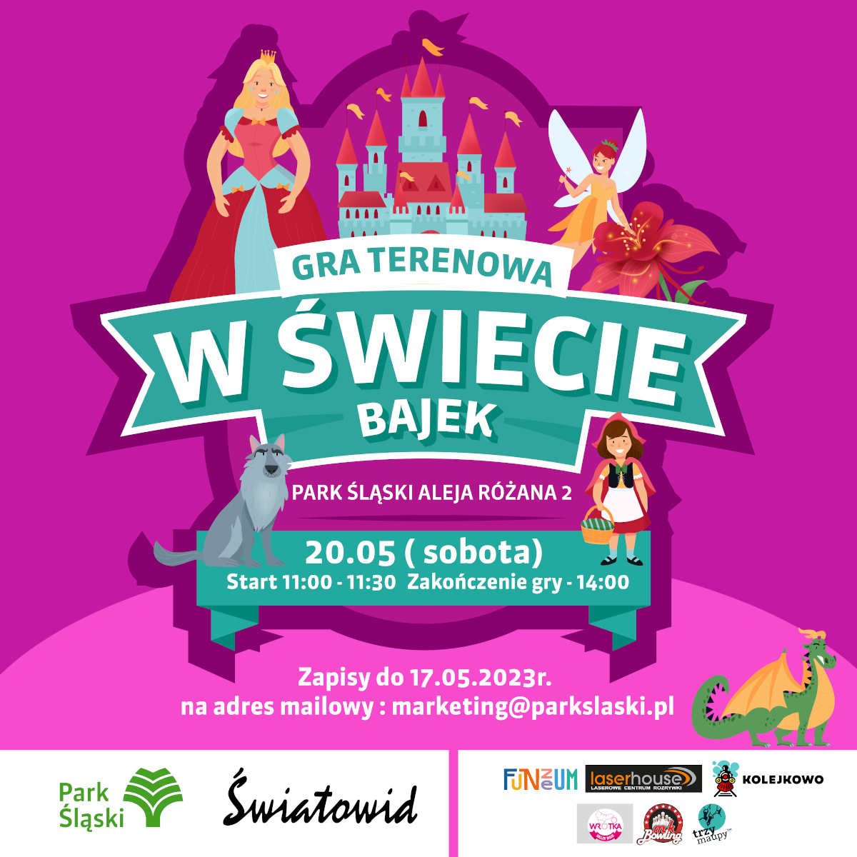 Gra terenowa "W świecie bajek" już 20 maja w Parku Śląskim! Trwają zapisy