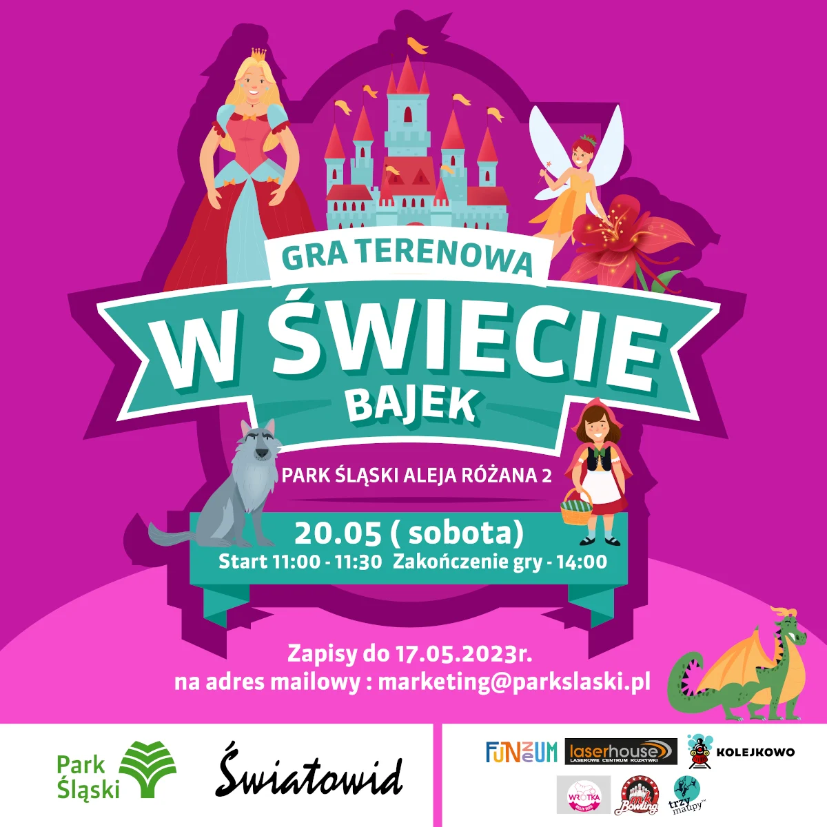 Gra terenowa "W świecie bajek" już 20 maja w Parku Śląskim! Trwają zapisy