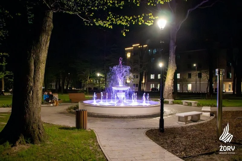 Zjawiskowa fontanna ozdabia Park Staromiejski w Żorach
