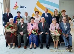 Jubilaci obchodzący Diamentowe oraz Złote Gody spotkali się z Prezydentem Żor / fot. UM Żory 19