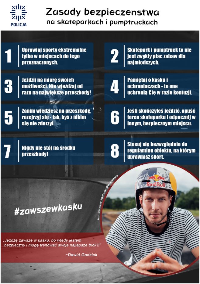 Bezpieczny skatepark i pumptrack. Policjanci sprawdzali bezpieczeństwo użytkowników