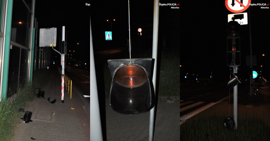 Pijany agresor na "wiślance". Ofiarą 23-latka padło 8 latarni i sygnalizator świetlny