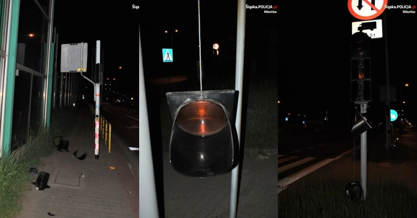Pijany agresor na "wiślance". Ofiarą 23-latka padło 8 latarni i sygnalizator świetlny