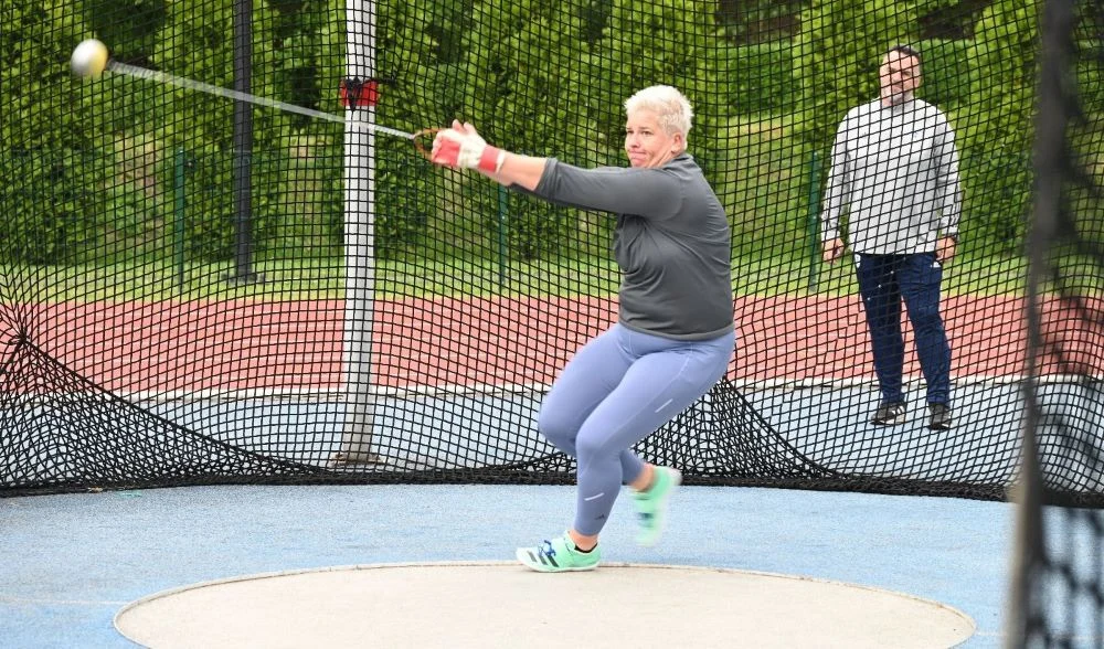 Anita Włodarczyk trenuje na rudzkim stadionie!