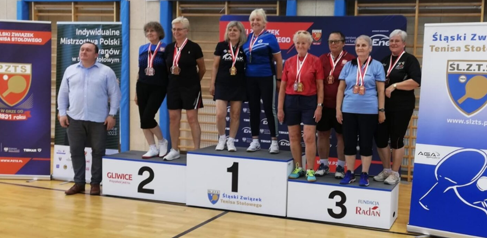 Siemianowiczanka zdobyła III miejsce na Mistrzostwach Polski Weteranów w tenisie stołowym
