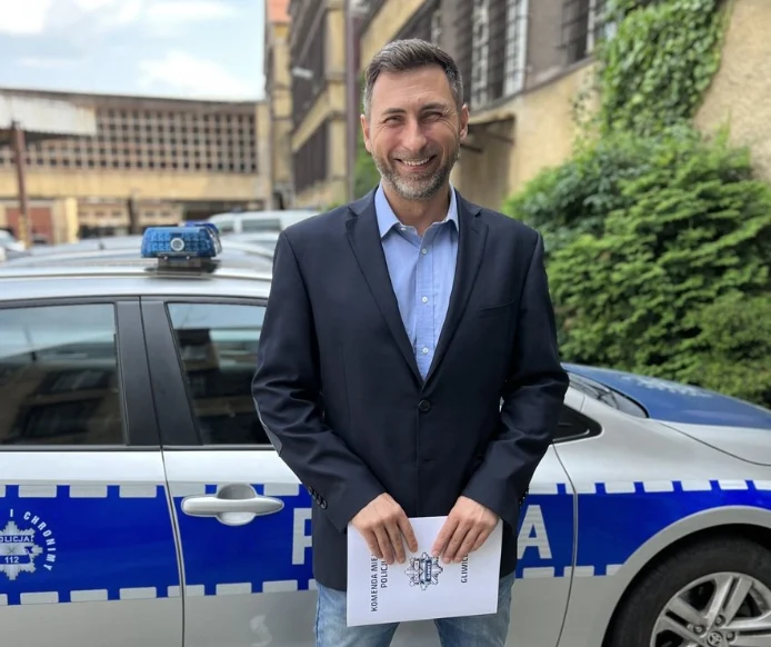 Ukraiński Wydział Oświaty i Nauki dziękuje policjantowi z Gliwic