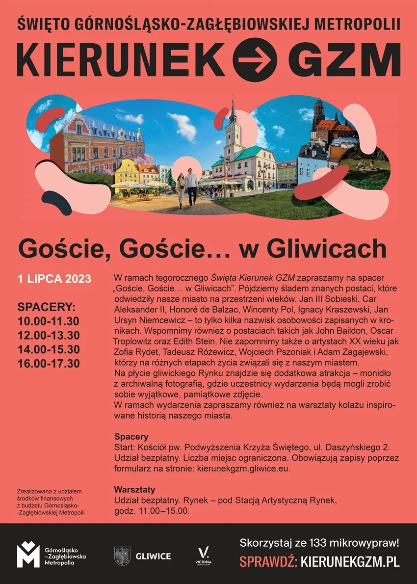 Śladami znanych postaci. Niezwykły spacer po Gliwicach