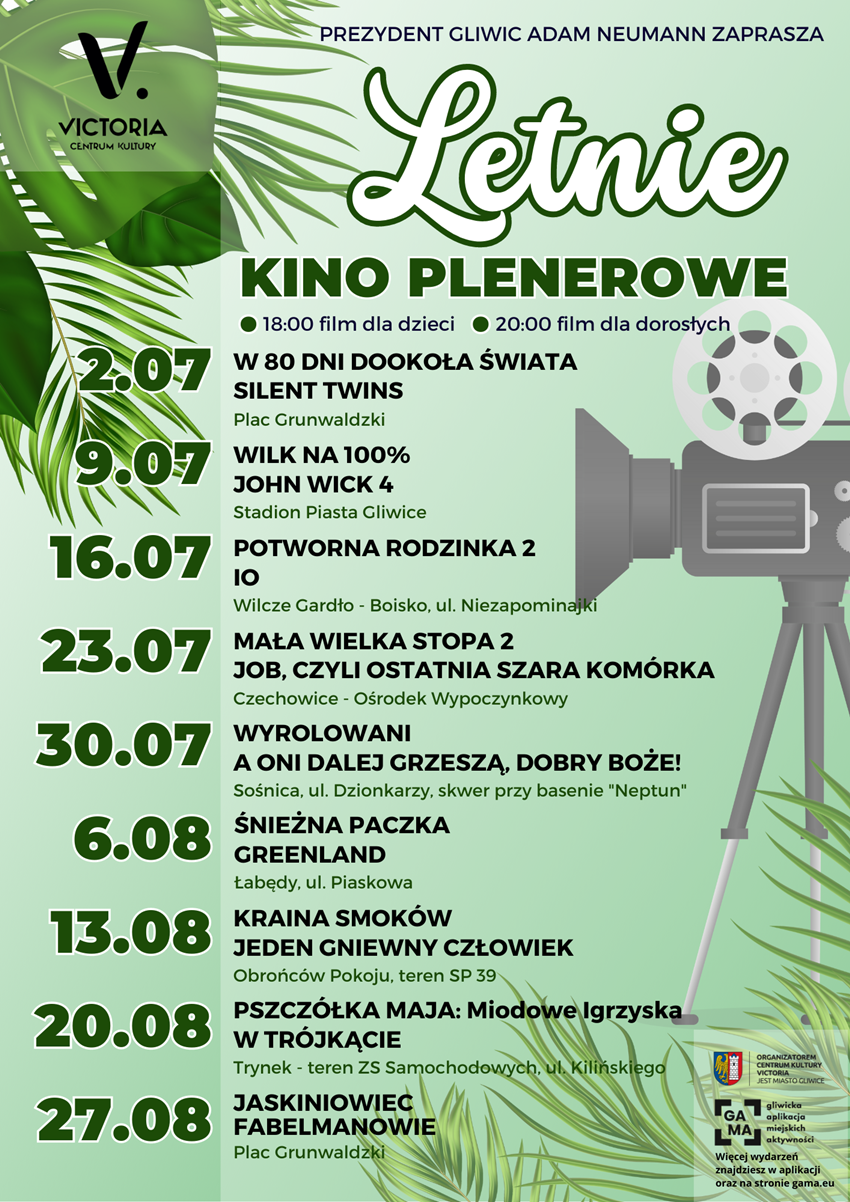 Rusza Letnie Kino Plenerowe w Gliwicach. Sprawdź harmonogram seansów