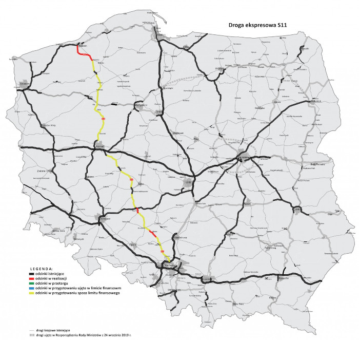Nie ma zgody na przyjęty przez GDDKiA wariant budowy drogi ekspresowej S11