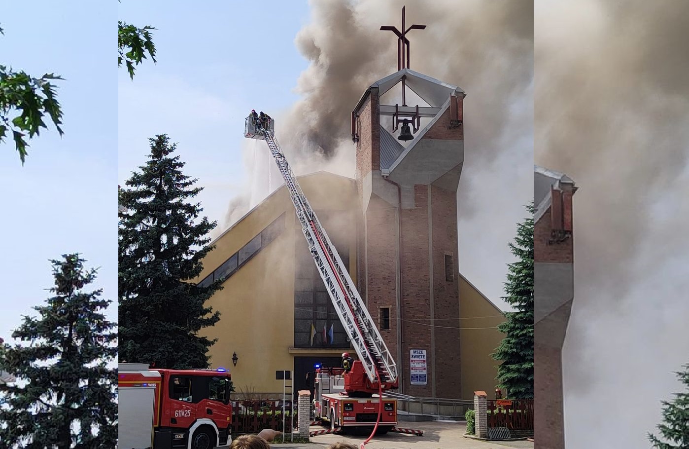 Pożar kościoła przy ulicy Bora-Komorowskiego. Na miejscu trwa akcja gaśnicza!