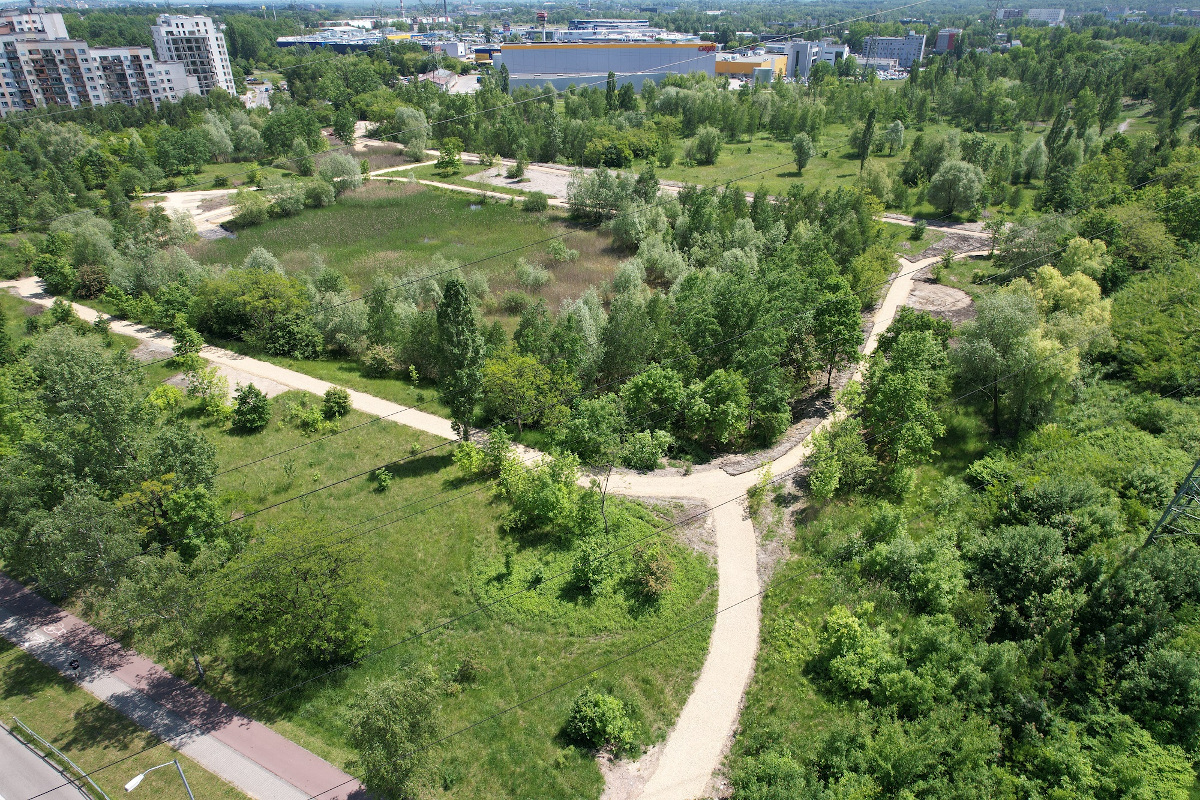 Park przy ulicy Leopolda w Katowicach nabiera kształtów