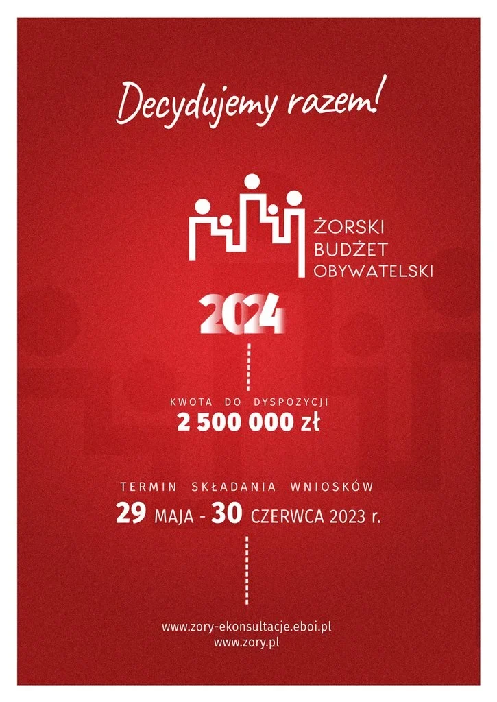 Żorski Budżet Obywatelski 2024 - złóż wniosek do 30 czerwca! Do wydania jest 2,5 mln zł