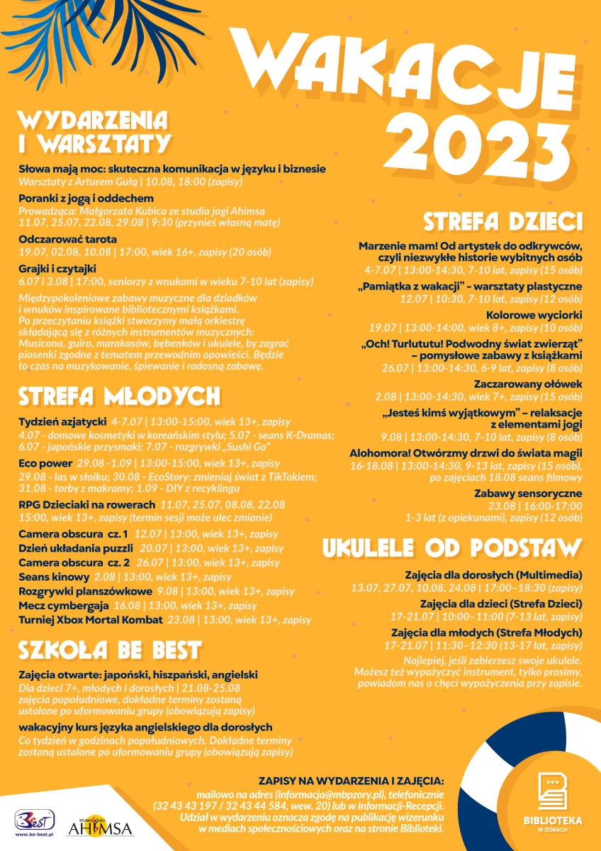 Wakacje z żorską biblioteką. Sprawdź, co przygotowano!