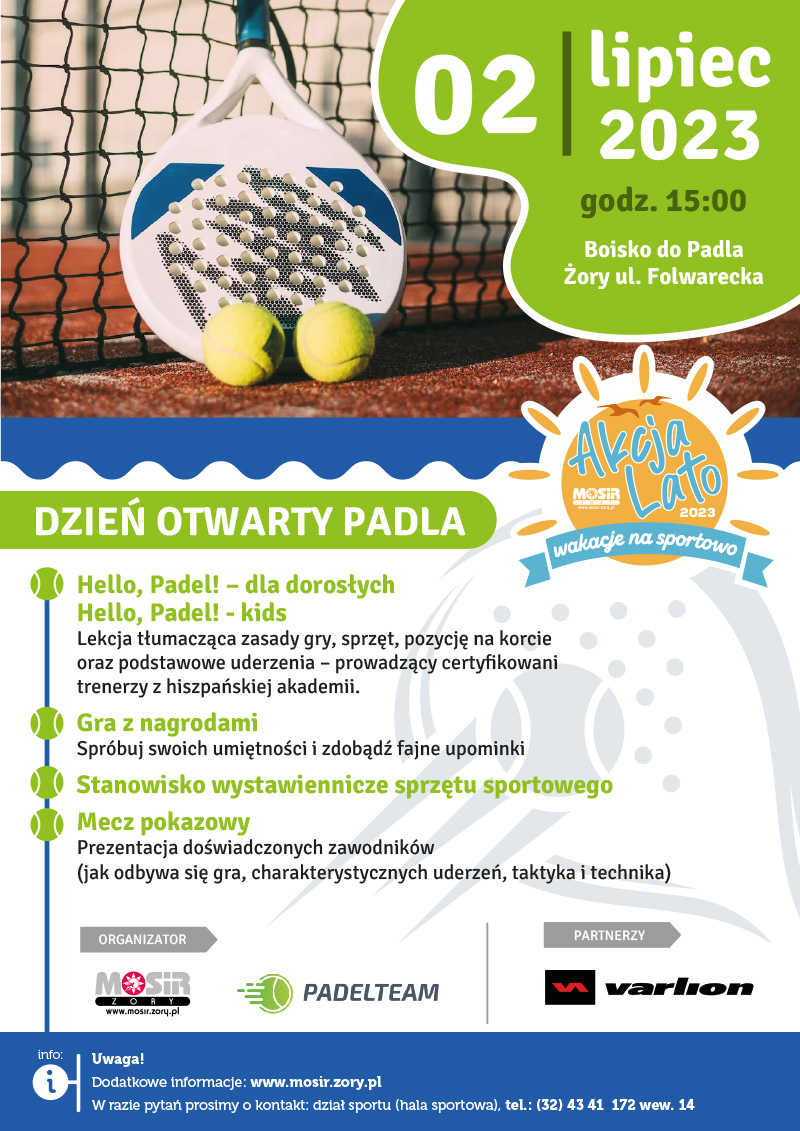 Wakacje na sportowo! MOSiR zaprasza na "Dzień Otwarty Padla"