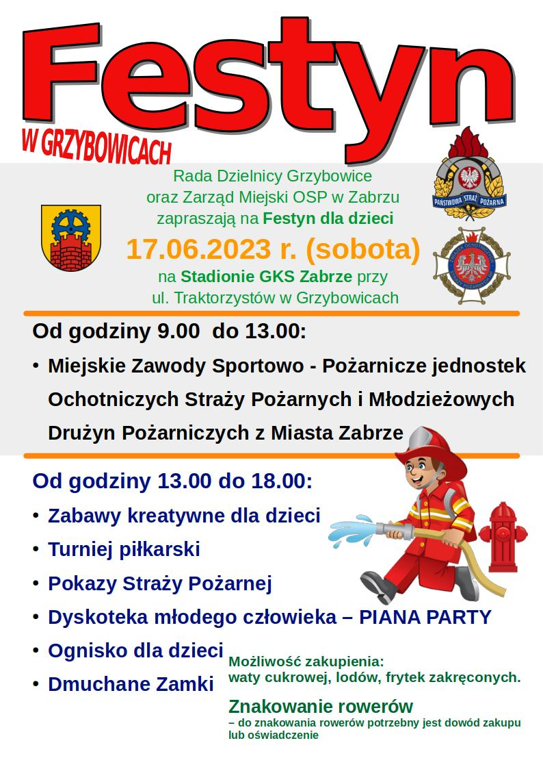 Przed nami Miejskie Zawody Sportowo-Pożarnicze i festyn rodzinny w Grzybowicach