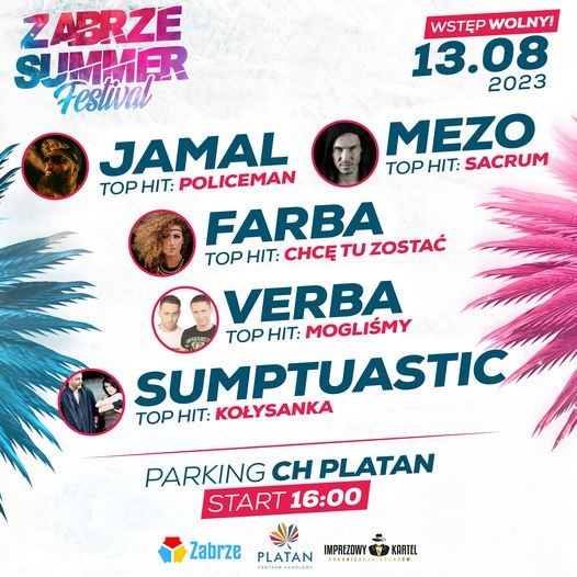 Przed nami Zabrze Summer Festival. Sprawdź, kto wystąpi na zabrzańskiej scenie!