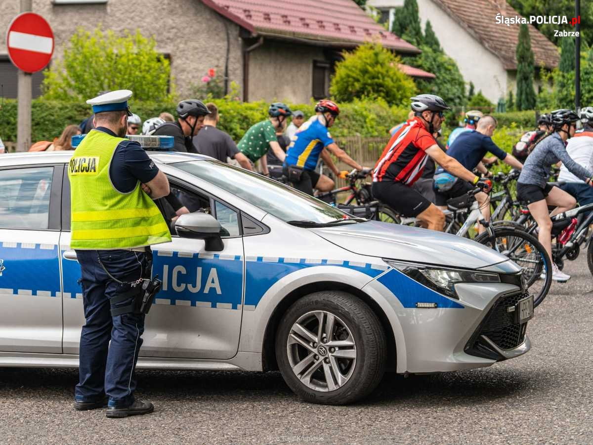 Policjanci zabezpieczali Śląskie Święto rowerzysty 2023