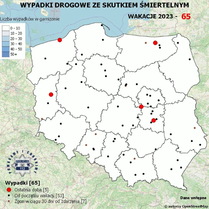 Ruszyła 5 edycja projektu „Wypadki drogowe ze skutkiem śmiertelnym – Wakacje 2023''