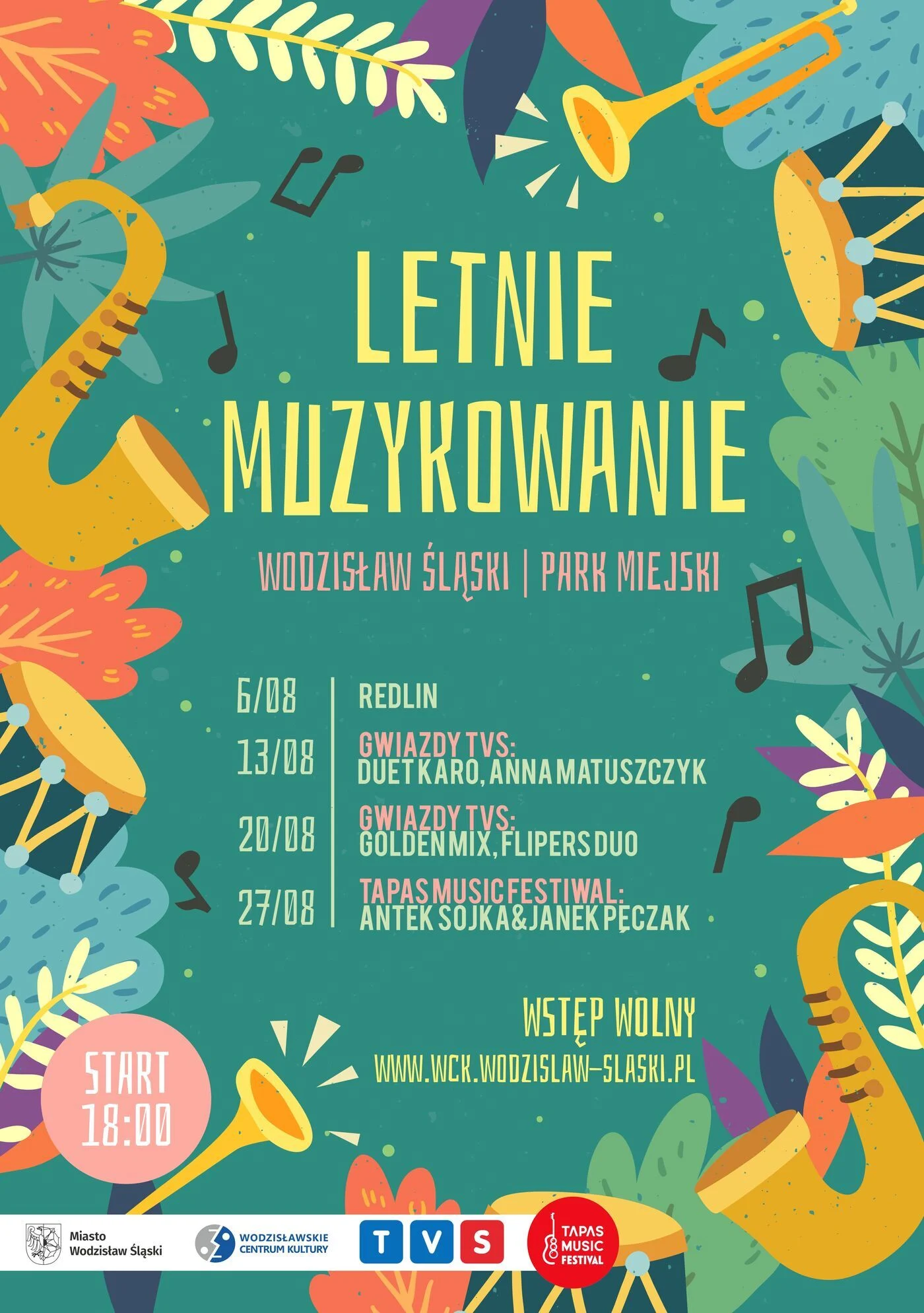 „Letnie Muzykowanie” w wodzisławskim Parku Miejskim. Sprawdź repertuar na sierpień!