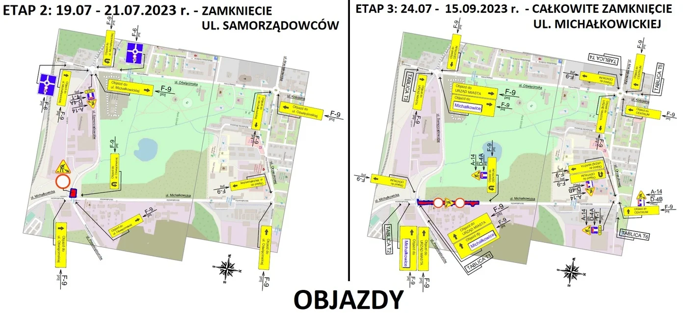 Organizacja ruchu na ul. Michałkowickiej od 19 lipca