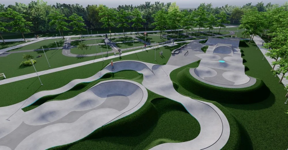 Park międzyosiedlowy z pumptrackiem