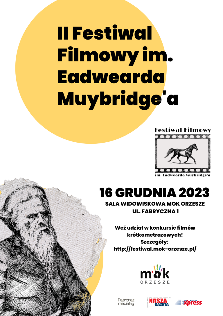 II Festiwal Filmowy im. Eadwearda Muybridge’a w Orzeszu. Co będzie się działo?